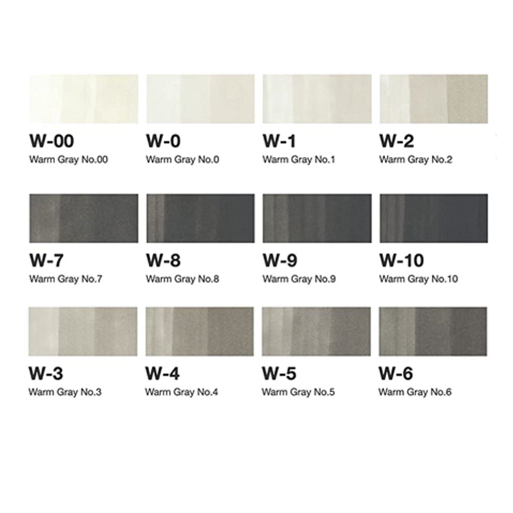 Kit Marcadores Copic Sketch Com 12 Cores Warm Gray