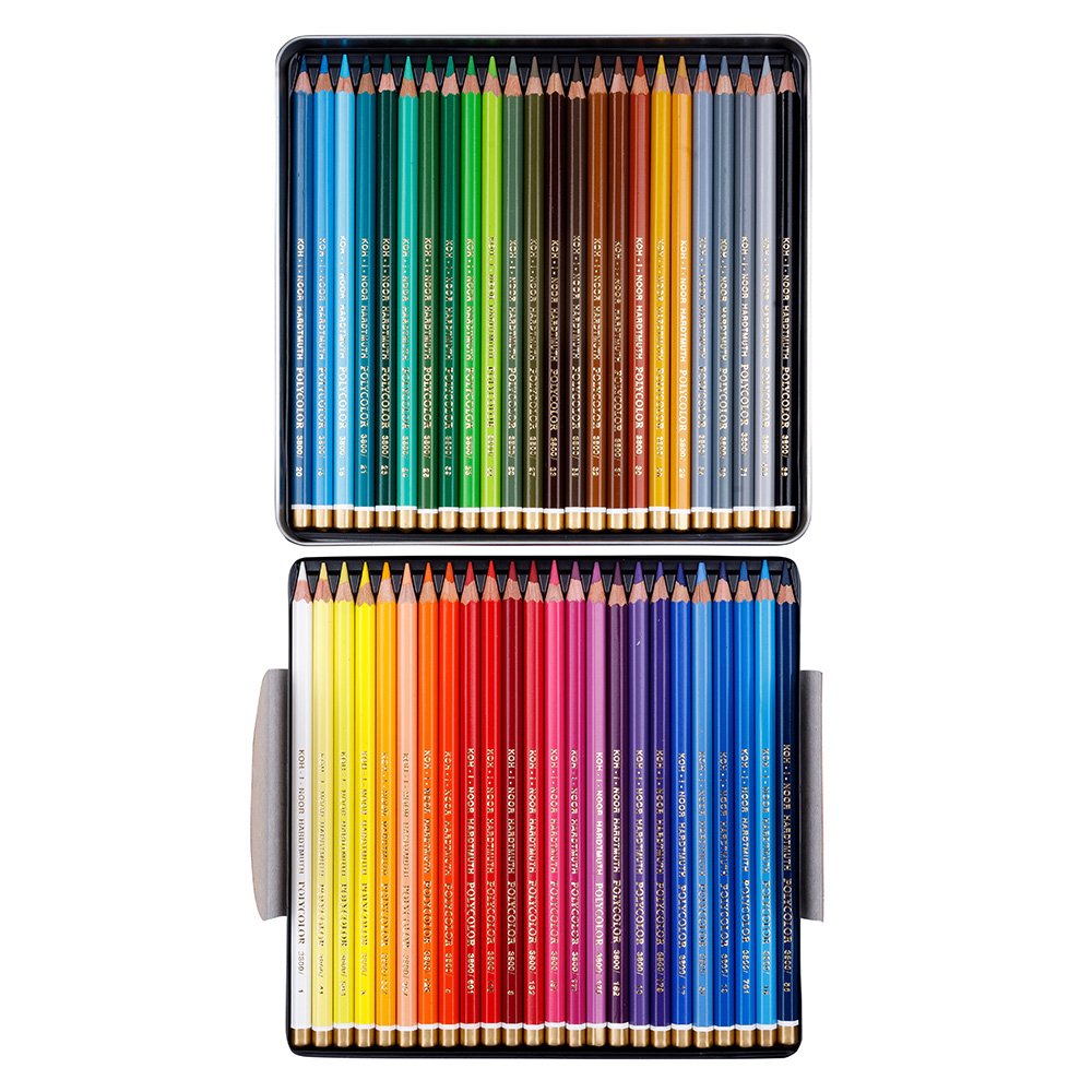 Lápis De Cor Artístico Koh-I-Nooh Polycolor - Estojo Com 48 Cores
