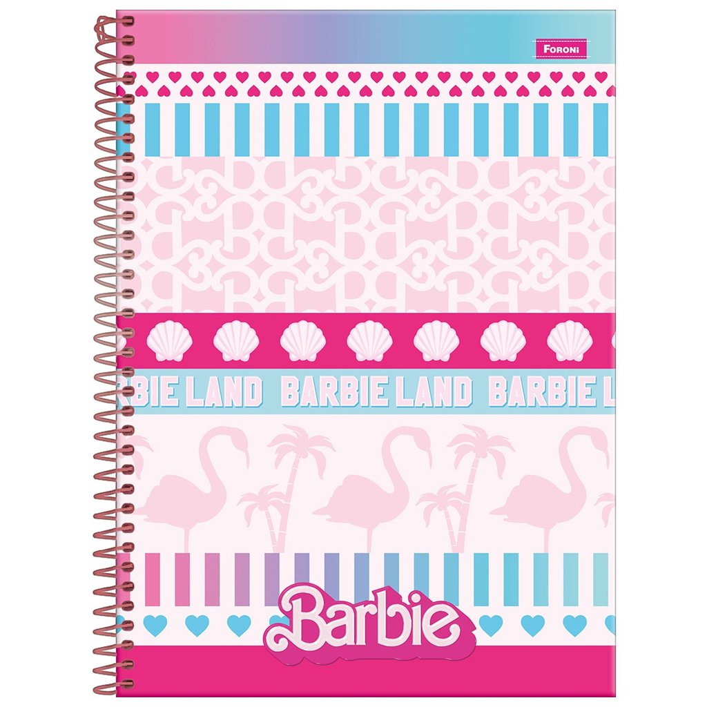 Caderno Espiral Universitário Foroni Barbie The Movie 1M C/80Fls