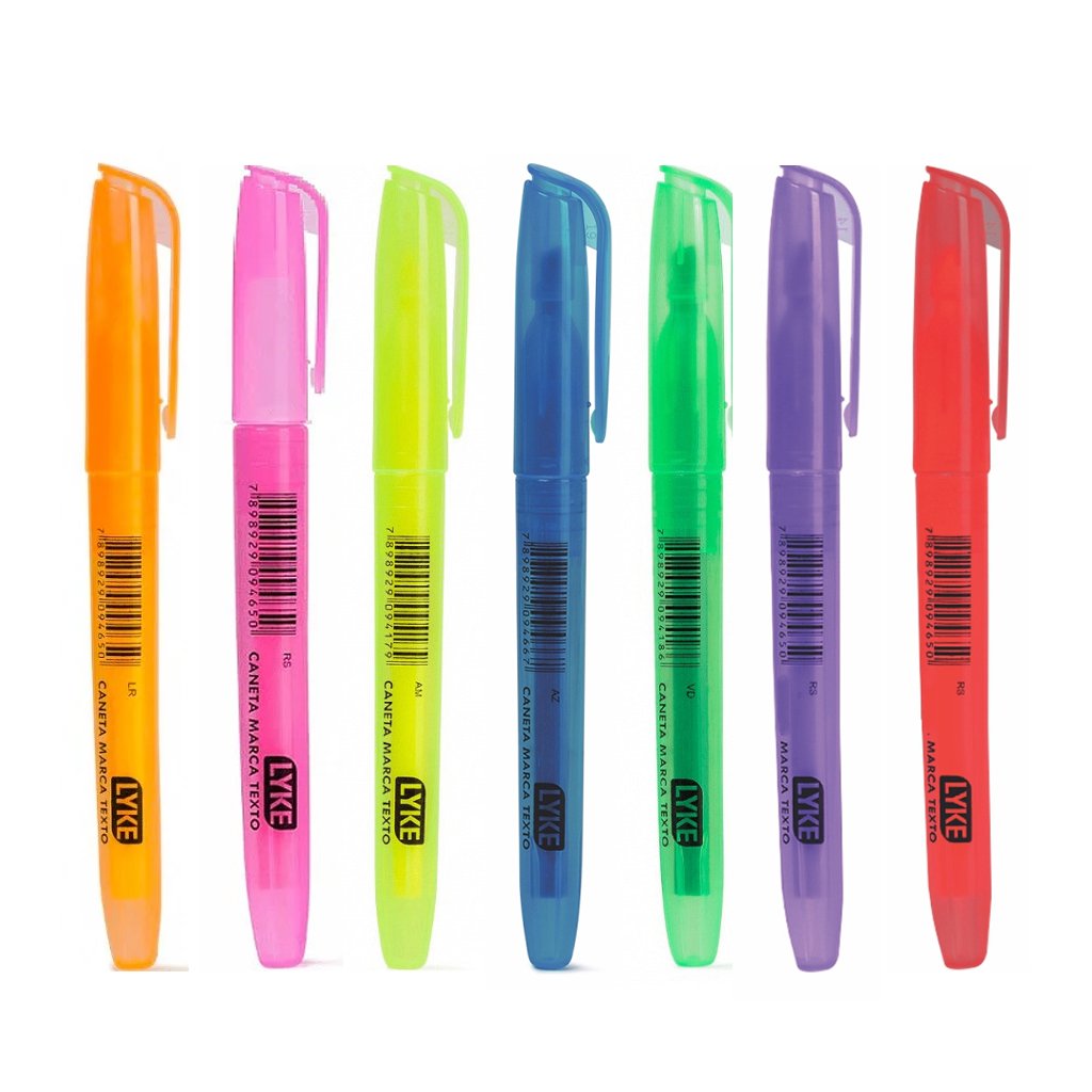 kit marca texto lyke 7 cores 1