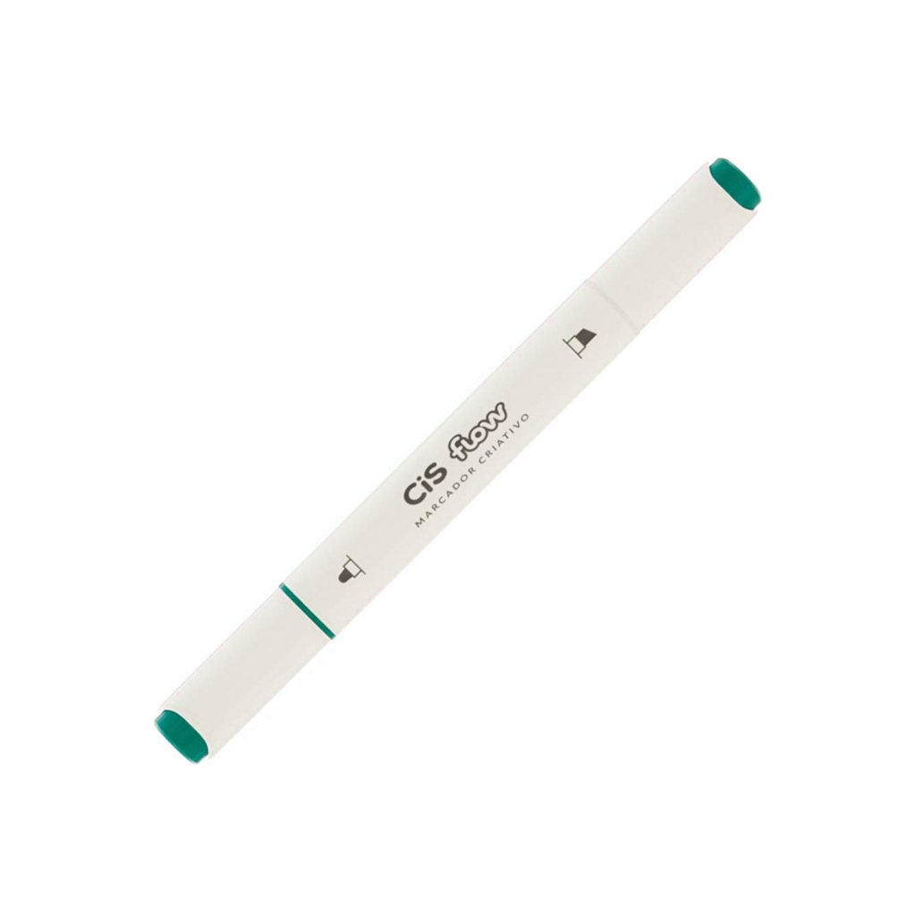 marcador criativo cis flow 35 verde esmeralda 1