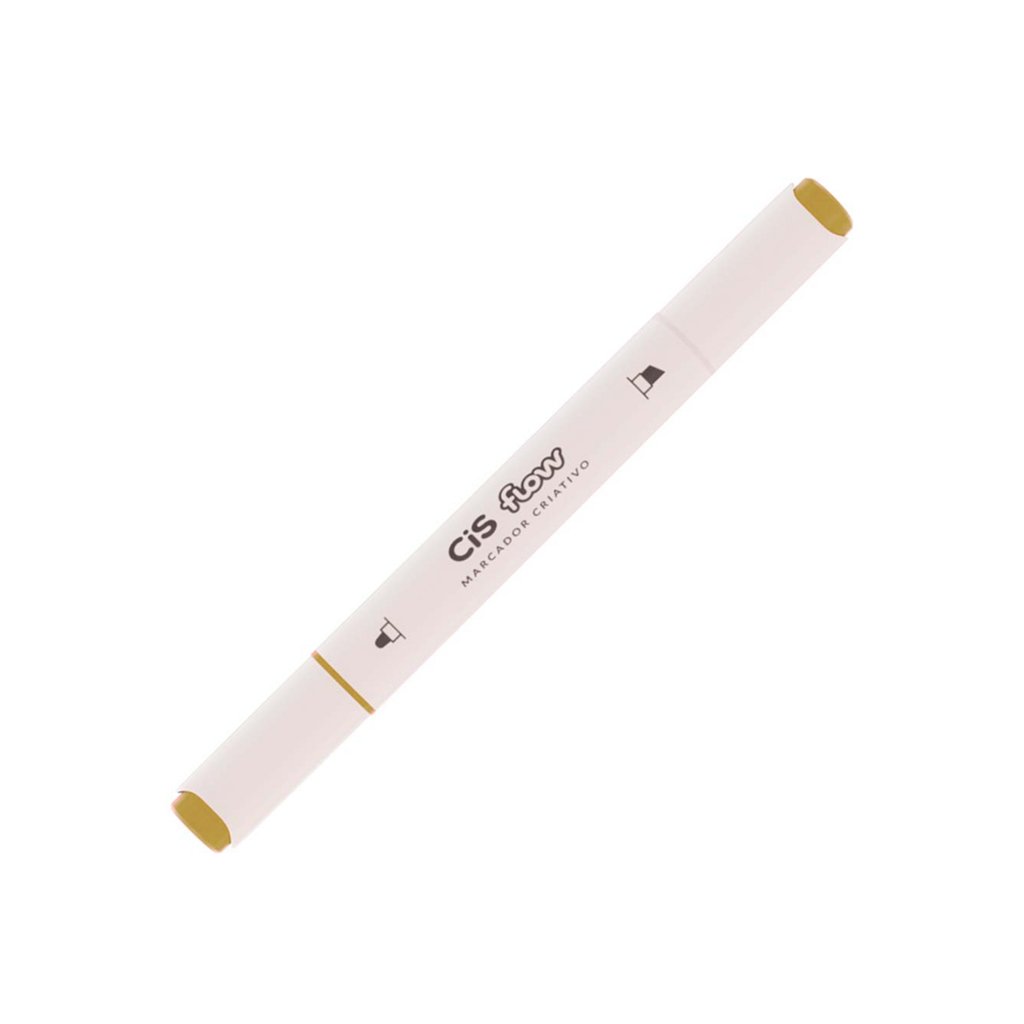 marcador criativo cis flow 64 amarelo mostarda 1