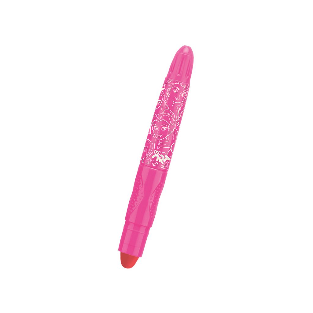 Giz Aquarela Neon Bastão Retrátil DAC Princesas - Estojo C/6 Cores