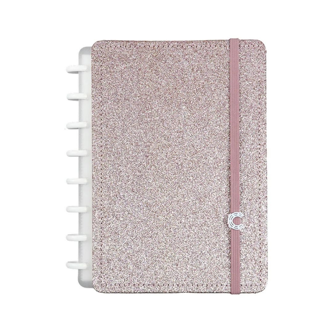 caderno inteligente let s glitter rose a5 90gm com 80 folhas 1