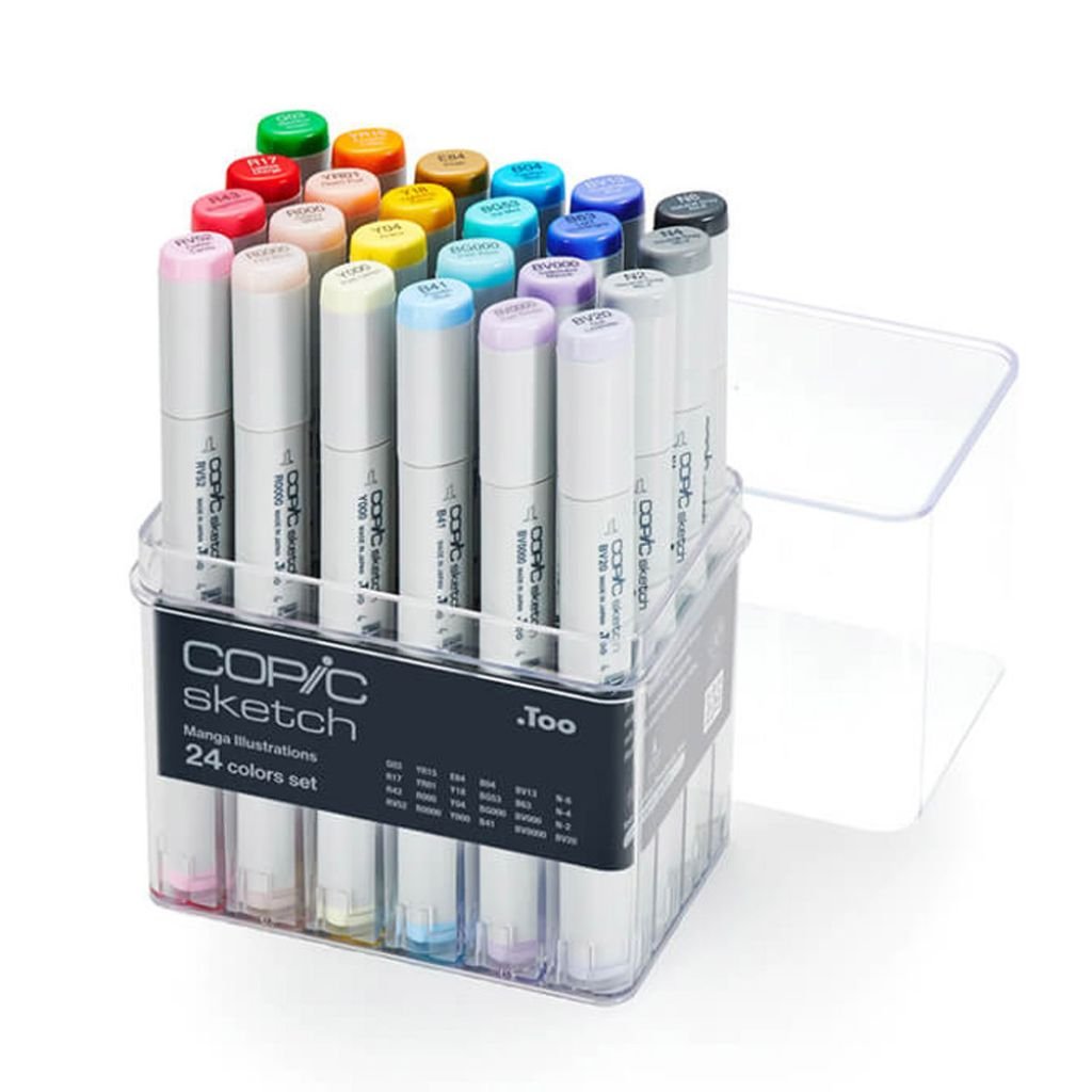Marcador Copic Sketch Manga Illustrations - Estojo Com 24 Cores