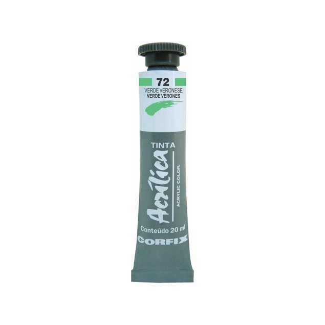 tinta acrilica corfix 20ml 72 verde veronese
